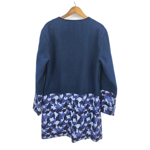 New Norman Russell Shirt Jacket Mens L? Blue Camo Snap Front  SAMPLE - Picture 3 of 5